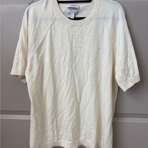 COS Men's Short Sleeve Cream Tee